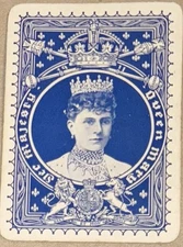 1 SWAP PLAYING CARDS Old Wide English Royalty Queen Mary