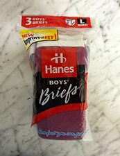 Vintage hanes boys briefs, large 14-16