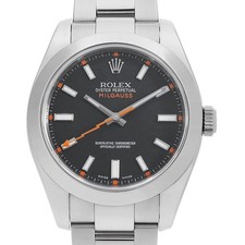 ROLEX Milgauss 116400 black Overseas sales only V Number second hand mens