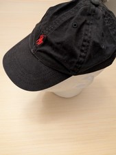 Polo Ralph Lauren Hat Cap Black Toddler Baby Size 2T-4T Strapback Red Pony