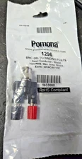 New ITT POMONA ELECTRONICS MODEL 1296 BNC(M) to binding posts, new sealed pkg