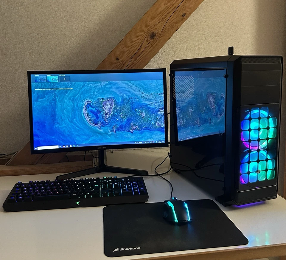 Komplett-Gaming-PC + Monitor + Zubehör • GTX 1660 Ti • 24 GB RAM • 512 GB SSD