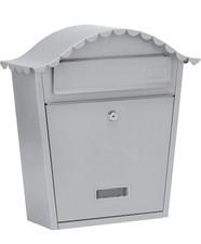 Burg-Wachter MB01S Silver Post Box - 36x37x13cm