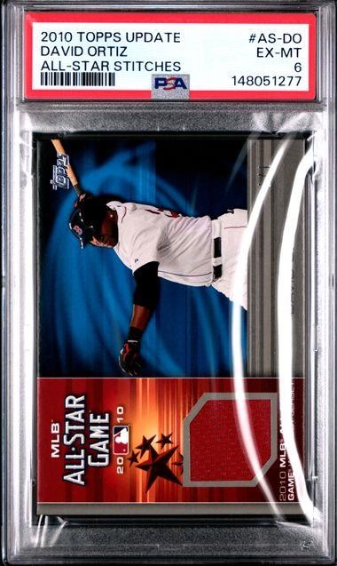 2010 Topps Update DAVID ORTIZ All Star Stitches Platinum 1/1 RARE! #AS-DO PSA 6