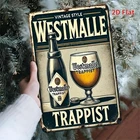 Vintage Westmalle Trappist Beer Sign - Rustic 2D Flat Metal Wall,Tin Metal Signs