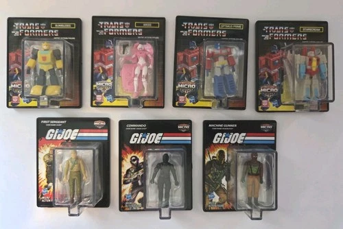 Lot Of 7 Super Impulse Micro Figures Transformers & GI Joe, Bumblebee Snake Eyes