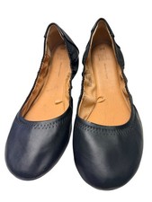 Time And Tru Womens Black Memory Foam Ballet Flats 9W Slip-On Comfortable Shoes