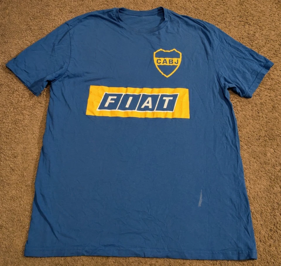 Camiseta Club Atlético Boca Junors CABJ Azul Manga Corta Para Hombre Grande Foto 2 de 4