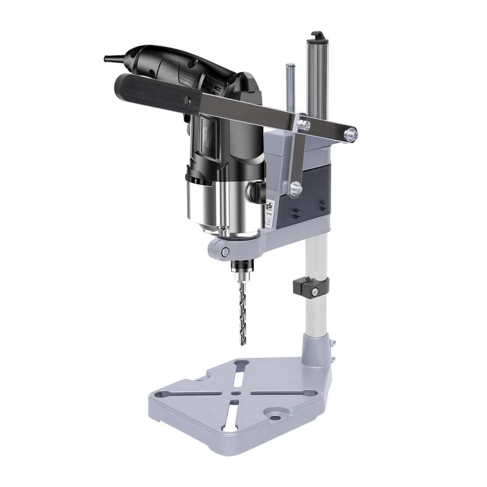 Adjustable Hand Drill Press Bench Stand DIY Workbench Pillar Clamp Drilling Tool - Image 4 of 4