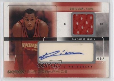 2004-05 Skybox Autographics Jerseys Gold Embossed 8/8 Boris Diaw #AG-BD Auto 3d3