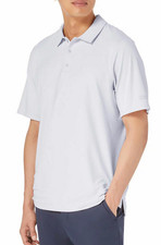 Kirkland Signature Men  s Regular Fit Performance Polo T-Shirt  White  Large