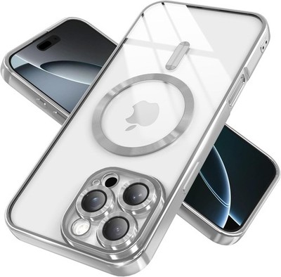 Magnetic Clear Case for iPhone 14 Pro with Full Camera Lens Protection, Slim Cov