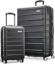 Samsonite Omni 2 Hardside Expandable Luggage Spinner 2 Piece 19" 28" Black