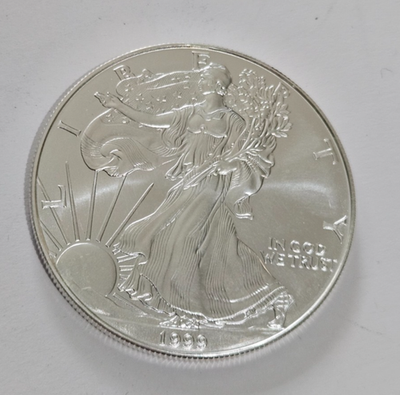 #ad 1999 Uncirculated American Silver Eagle US Mint Issue 1oz Pure Silver $79.99