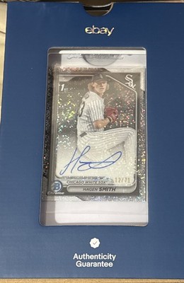 2024 Bowman Draft Hagen Smith 1st Chrome Sparkle Refractor Auto /71 Grade Me!