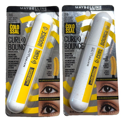 Maybelline Colossal Curl Bounce Mascara 355 VERY BLACK PACK OF 2