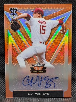 2020 Leaf Valiant #BA-CVE C.J. Van Eyk Auto Orange #/75 - Toronto Blue Jays