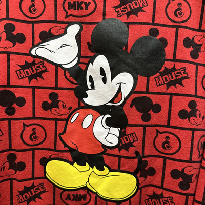 Disney Mickey Mouse Fleece Pullover Juniors Sz XL Red Black MKY  EUC