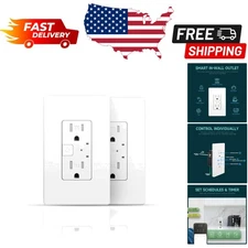 Smart In-Wall Outlet 2-Pack - Tamper Resistant, Voice-Controlled,  Certified
