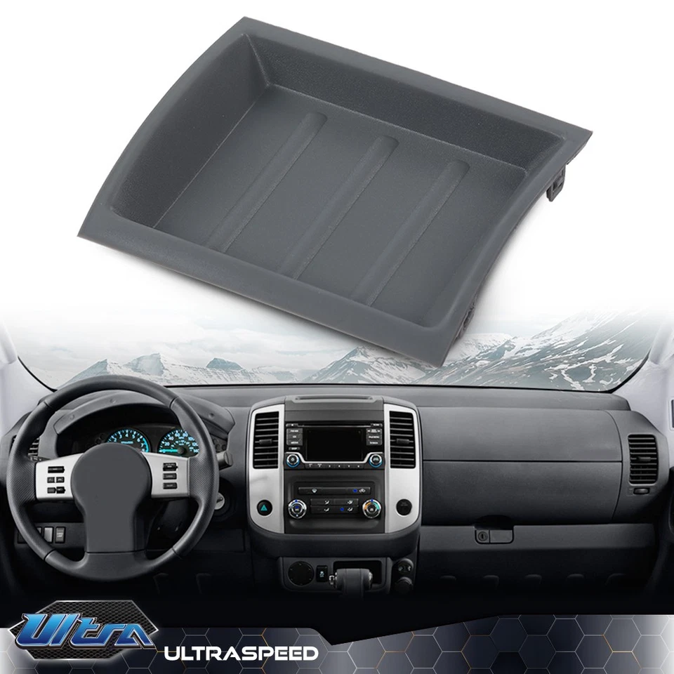 Fit For 2005-2017 Nissan Frontier Pathfinder Upper Dash Bezel Storage Box Gray Foto 2 de 4