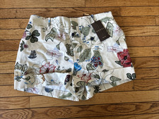 Authentic GUCCI Shorts Floral knight cotton on canvans Women's Size EU46 NEW