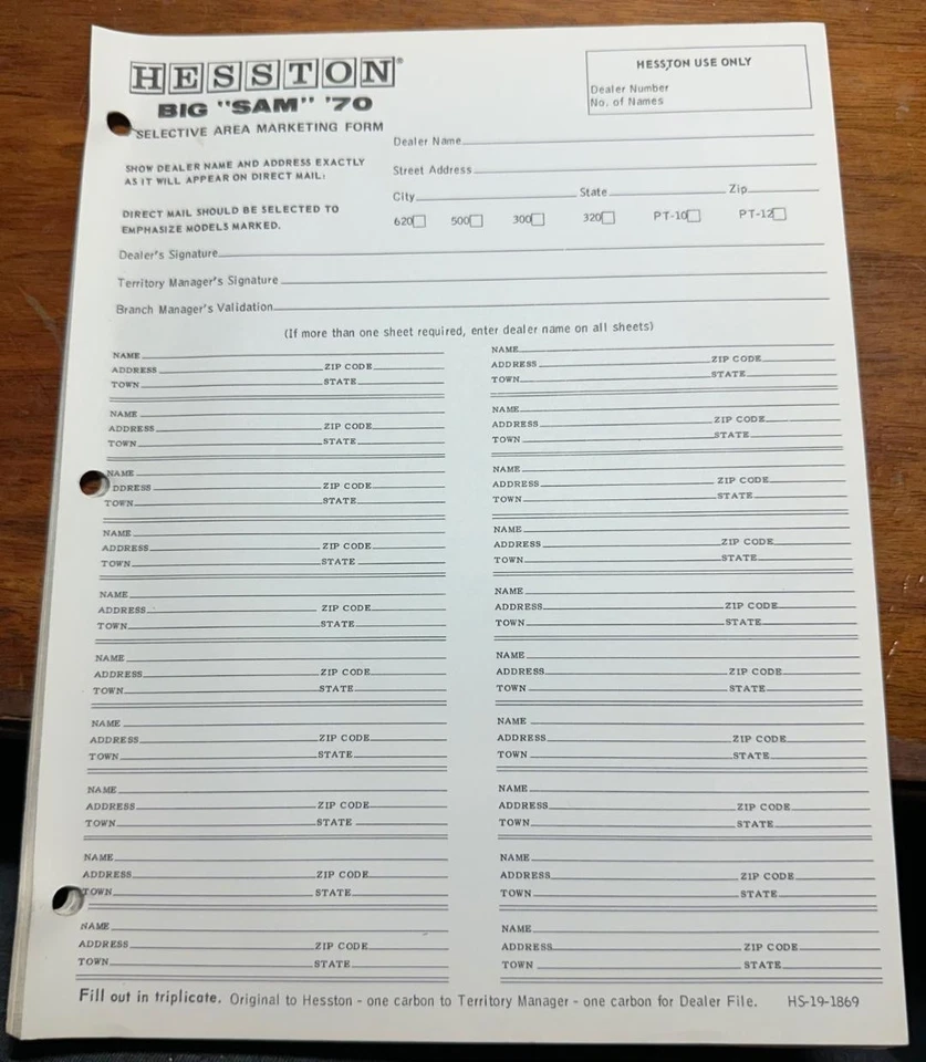 1970 HESSTON Marketing Display Dealer Salesmen Brochure Specs & Prices - Image 4 of 4