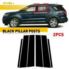 Black Pillar Post For 2011-2019 Ford Explorer Door Trim Cover Accessories AUXITO