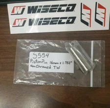 WISECO S554 WRIST PIN PISTON 16mm x 1.752" 44.50mm CHROME TAPER WALL TW GUDGEON