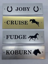 Personalised Acrylic Pony/Horse Stable Name Plate/Plaque Outdoor Use 200mmX60mm