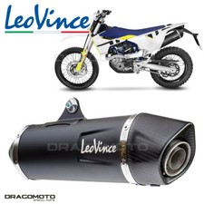 HUSQVARNA 701 SUPERMOTO 2021-2024 Auspuff Leovince Schwarz Carbon Nero Rennen...