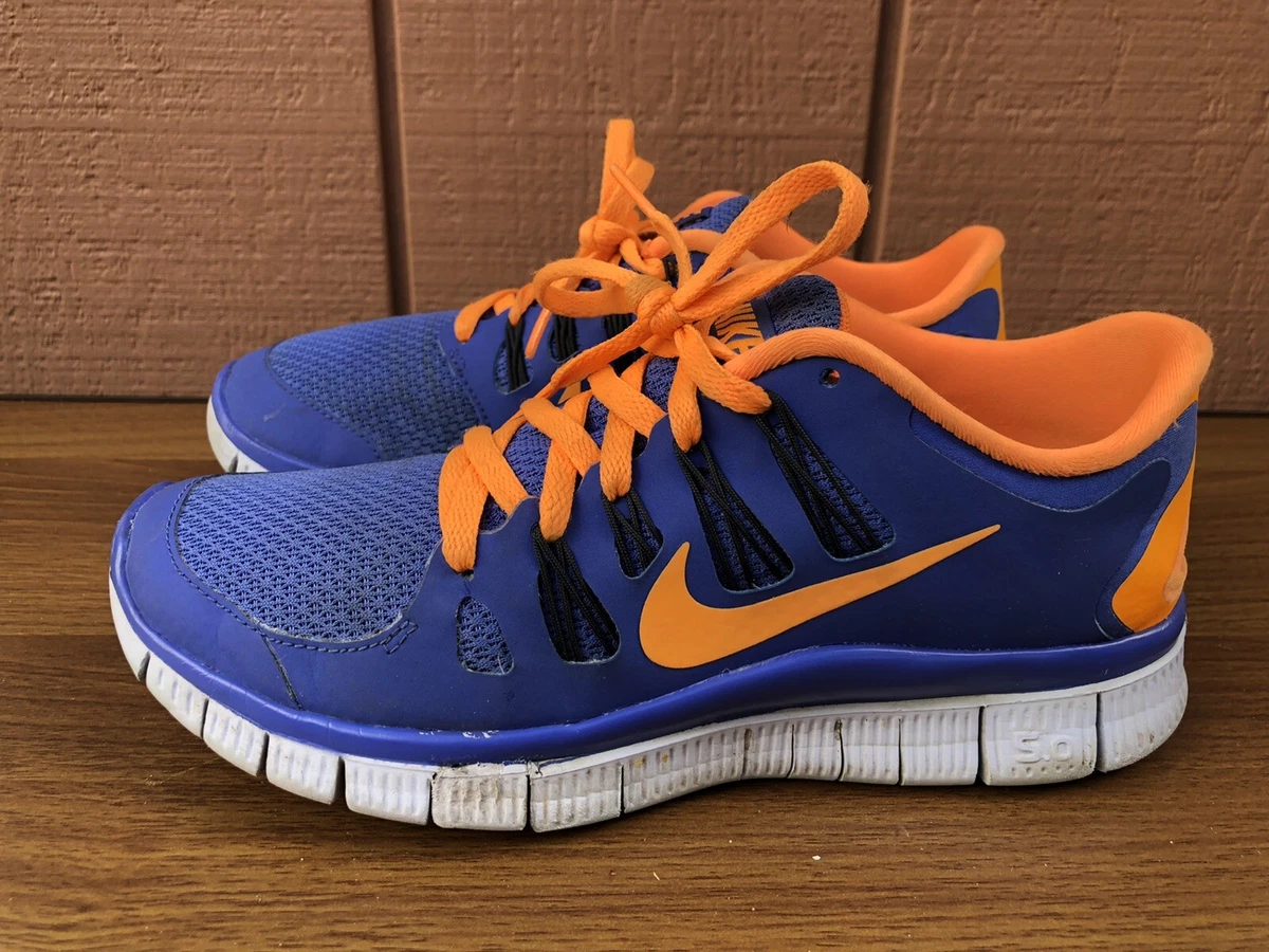 Nike Free 5.0 + Womens Running Shoes Size 7 Blue Indigo Orange 580591-580 C5 | eBay