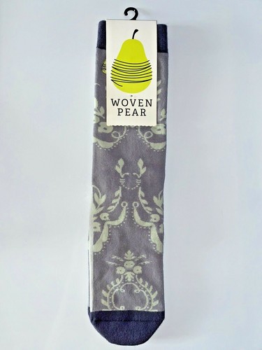 Women's WOVEN PEAR Purple "Restless Bones" Socks -- New With Tags - 第 1/2 張圖片