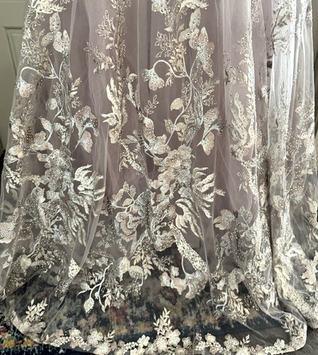 Mac Duggal Floral Embroidered Long Sleeve A-Line Gown-Size 16 (LK#169 A) - Picture 11 of 15