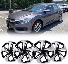16" Wheel Covers Full Rim Snap On Hubcaps For 2016-2024 Honda Civic Sedan 4pcs
