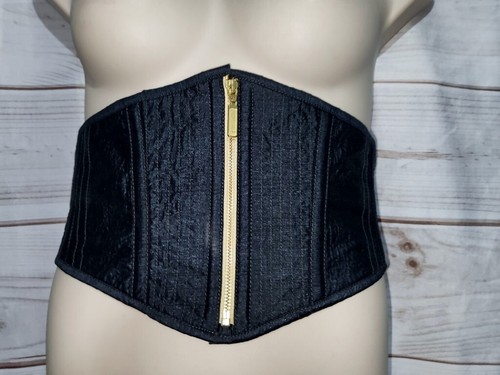 Corset Story UK 24 UnderBust Waspie Waist Zip Lace Back Fetish Steampunk Cincher