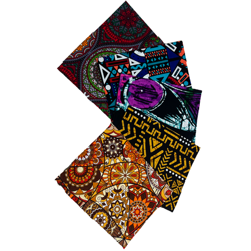 African Fabric Patchwork Quilting Ankara Wax Print Fat Quarter Bundles Cotton UK - Picture 112 of 387