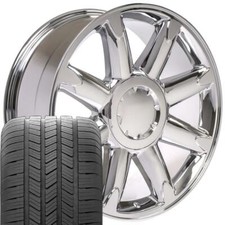 Cp 20 Rims Fit Silverado Tahoe Yukon Sierra Denali Chrome Gy As Tires 5304