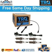 TRQ New Ignition Coils Wires & Spark Plugs Fits For 2001-2003 Mazda Protege