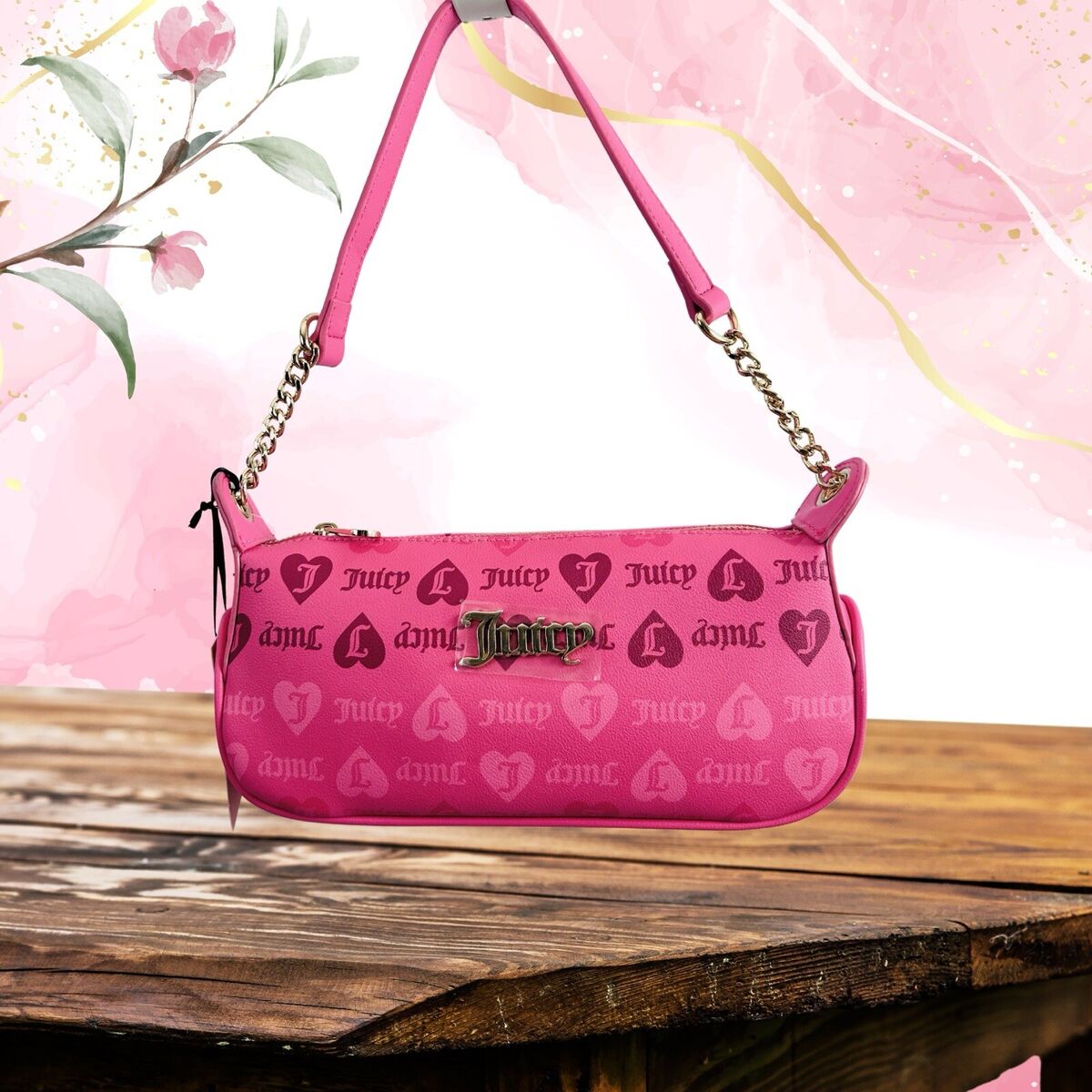 Juicy Couture Juicy Pink Girls Just Wanna Have Fun Shoulder Juicy Couture Juicy Pink Girls Just Wanna Have Fun Shoulder