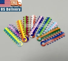 Dental Orthodontic Ligature Tie Rubber Bands Elastic Braces O-Ring Double Colors