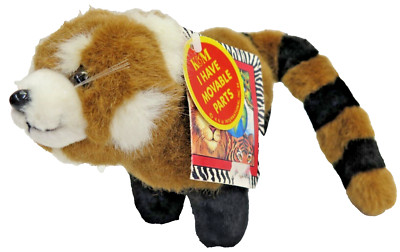 Vintage 1994 K&M 12'' Realistic Red Panda Plush Moving Head with Tags