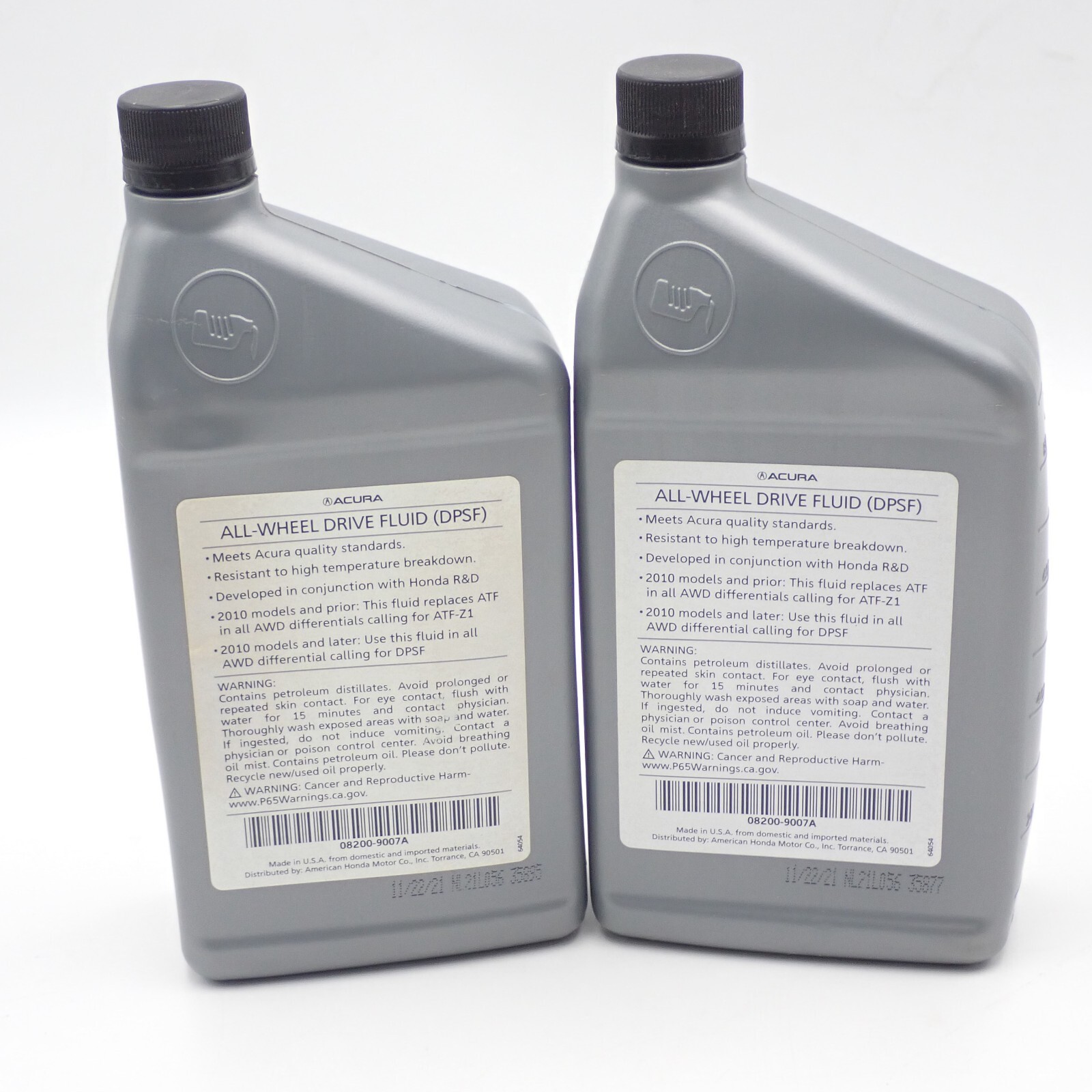 Acura AllWheel Drive Fluid (DPSF) 2 Quarts eBay
