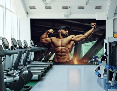 3D Biceps Men Gym ZHUA7413 Wallpaper Wall Murals Removable Self-adhesive Ann