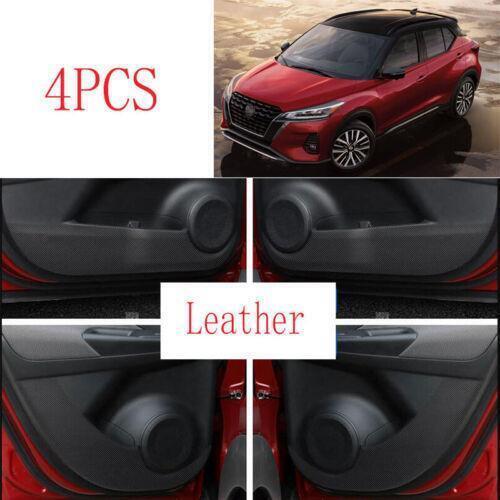 Fit For Nissan Kicks 22-23 Carbon Fiber Leather Door Anti-Kick Panel Cover Trim - Picture 4 of 6