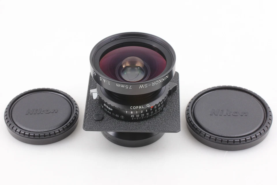 Lente de gran formato Late [N COMO NUEVA] Nikon Nikkor SW 75 mm f/4,5 S COPAL 0 de JAPÓN Foto 2 de 4