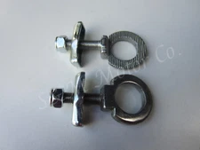 TRIUMPH REAR WHEEL CHAIN TENSIONERS ADJUSTERS QD HUB SS 37-1135 37-2087 T120 TR6