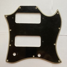 Battipenna vintage accurato largo conico 1966-1972 Gibson SG Special nero/crema