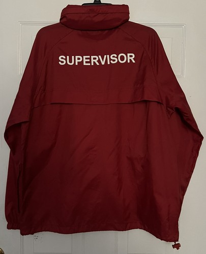 2009 US Open Supervisor Hooded Vented Red Windbreaker Men's Medium - Picture 8 of 11