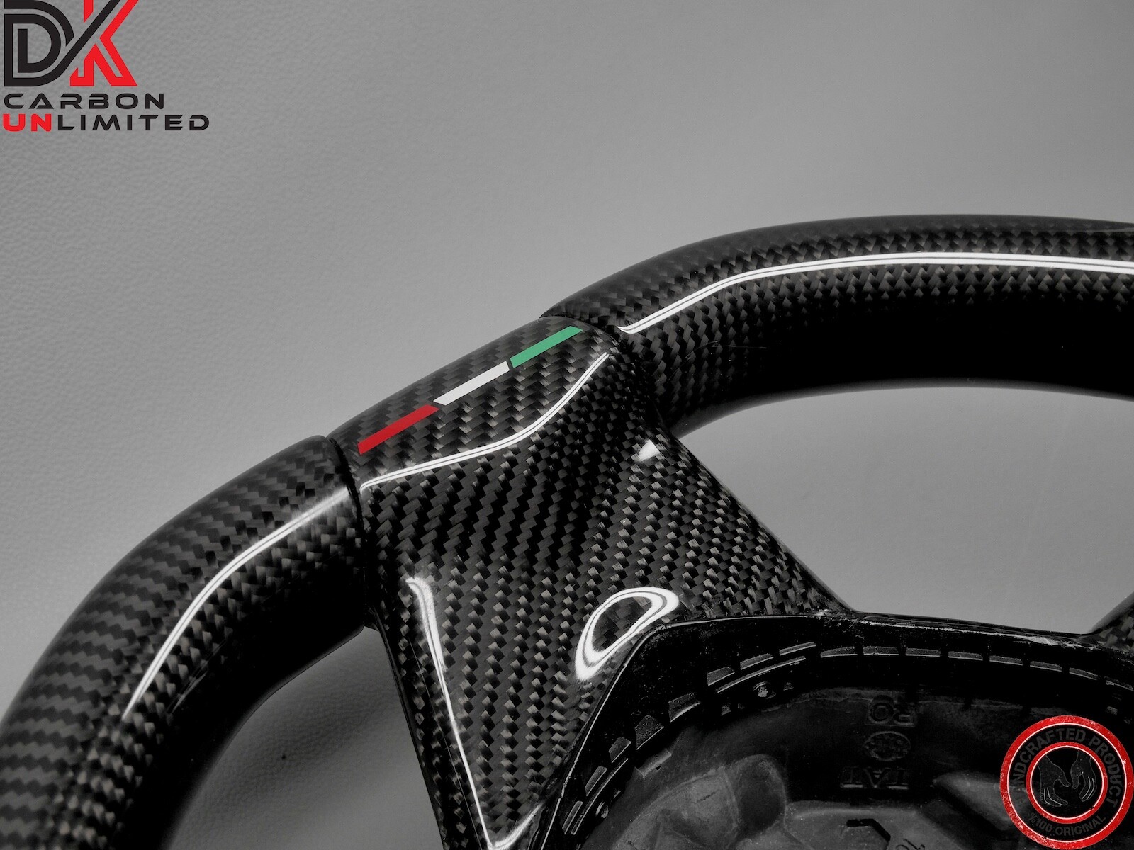 Lamborghini LP700 Aventador SVJ Alcantara Orange Stitch Carbon Steering Wheel v4