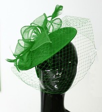 Saucer Sinamay Headband Fascinator Wedding Ascot Hat Hatinator Birdcage Veil